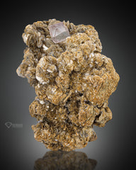 Bicolor Fluorite Crystal On Mica