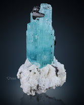 Interesting Aquamarine with Tourmaline on Albite from Skardu, Pakistan