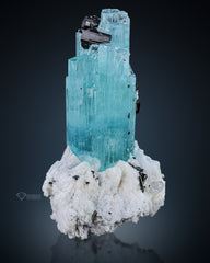 Interesting Aquamarine with Tourmaline on Albite from Skardu, Pakistan