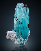 Interesting Aquamarine with Tourmaline on Albite from Skardu, Pakistan