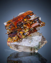 Brookite Bunch Perched on Quartz from Baluchistan Pakistan.