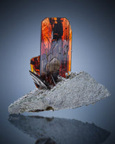 Free Standing fatty Brookite Crystal Perched on Matrix from Pakistan
