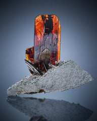Free Standing fatty Brookite Crystal Perched on Matrix from Pakistan