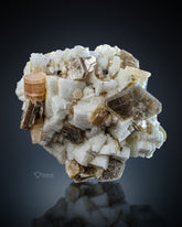 Microcline Feldspar with Pink Apatite and Mica.