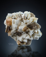 Microcline Feldspar with Pink Apatite and Mica.