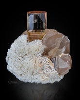 Topaz Crystal combine With Quartz Perched On Albite Matrix
