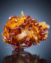 Vanadinite with Barite from Morocco