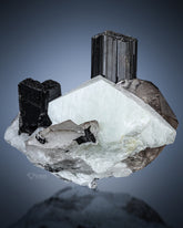 Tourmaline Crystal Perched On Quartz and Feldspar Matrix