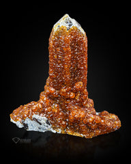 Spessartine Garnet with Quartz from China