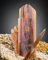 Beautiful Transparent Brookite Crystals perched on Matrix