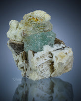 Etched Aquamarine With Muscovite on Albite from skardu, Pakistan