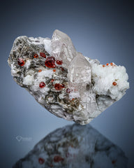 Incredible Combination of Garnet With Quartz and Muscovite