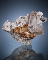 Topaz crystals Perched On Quartz with Albite Matrix