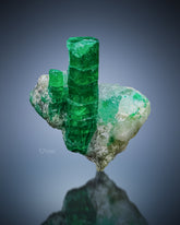 Emerald on Calcite from Swat, Pakistan