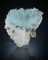 Incredible Bunch of Aquamarine On Feldspar