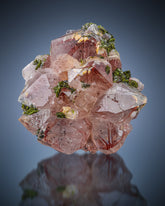 Hematite included quartz with green epidotes