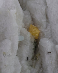 Aquamarine Bunch with Crystalized Feldspar and rare Microlite.