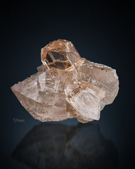Transparent Topaz Crystal With Quartz