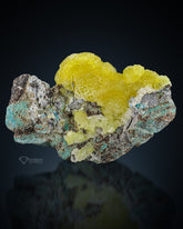 Brucite on copper matrix from Balochistan,Pakistan.