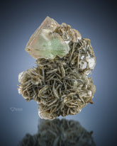 Bicolor Terminated Fluorite on Muscovite From GilGit-Baltistan, Pakistan