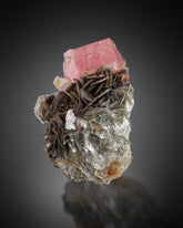 Pink Apatite Crystal with Muscovite from Pakistan