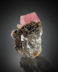 Pink Apatite Crystal with Muscovite from Pakistan