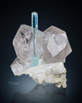Terminated Aquamarine With Quartz from Skardu, Pakistan