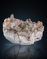 Topaz with Quartz on cleavelandite matrix