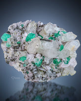 Combination of Green Fluorite, Pink Tourmaline, Quartz, Lepidolite and Topaz