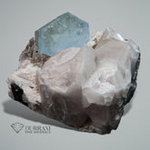 Aquamarine with Quartz and Albite