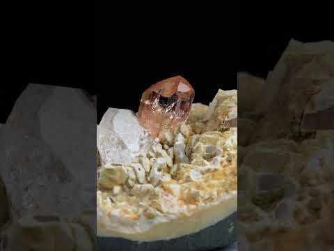 Topaz with Quartz on matrix