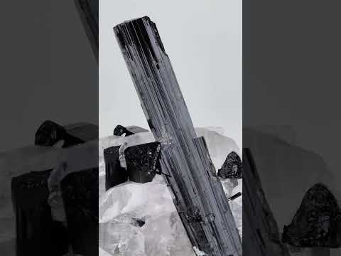 Schorl with Double Terminated Quartz