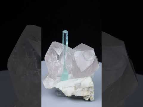 Terminated Aquamarine With Quartz from Skardu, Pakistan