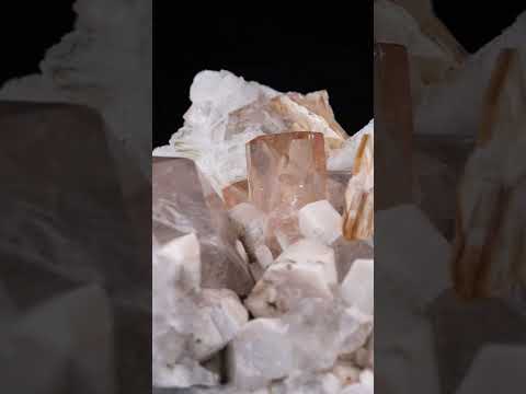 Topaz with Microcline Feldspar, Quartz And Mica on cleavelandite matrix