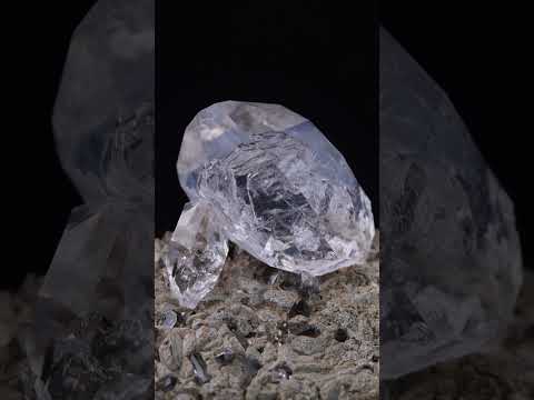 Beautiful Terminated Diamond Quartz crystals perched on Calcite matrix
