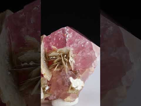 Pink Apatite Crystal with Muscovite from Pakistan