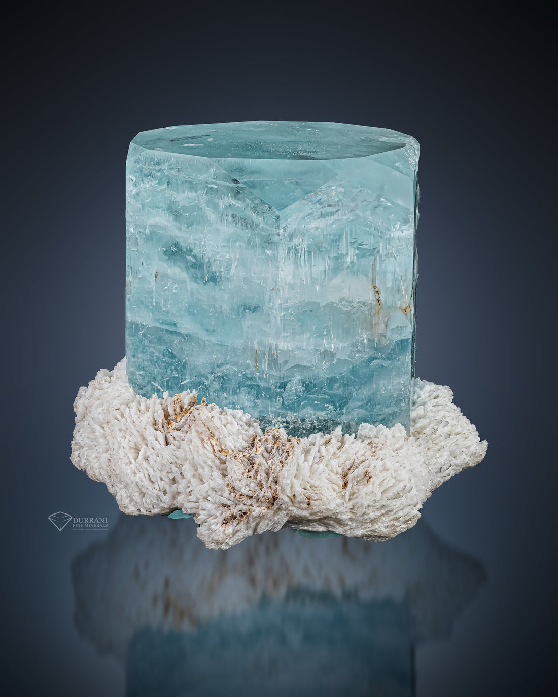 Aquamarine crystal mineral specimen