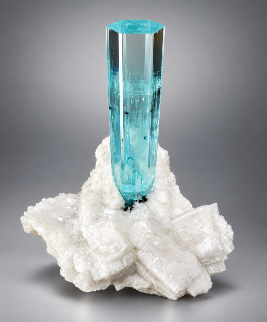 Blue Aquamarine Crystal, the march birthstone