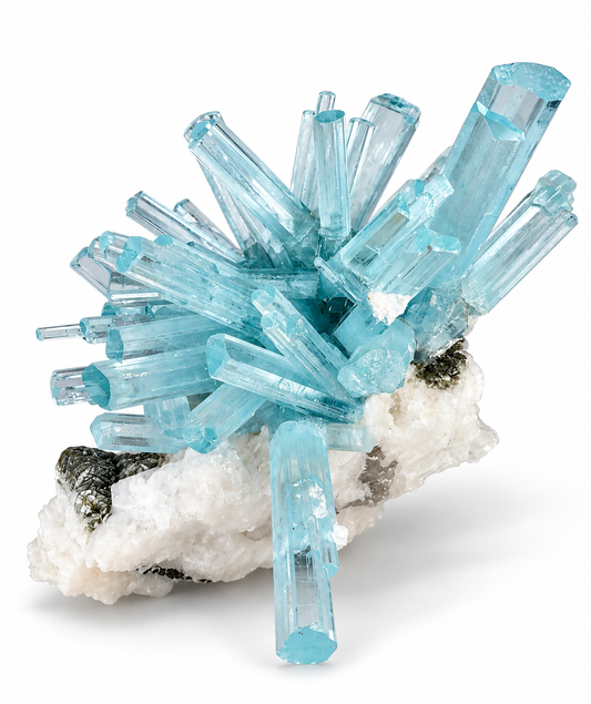Aquamarine crystal specimen