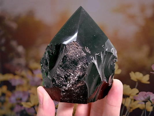 Black crystals including black tourmaline