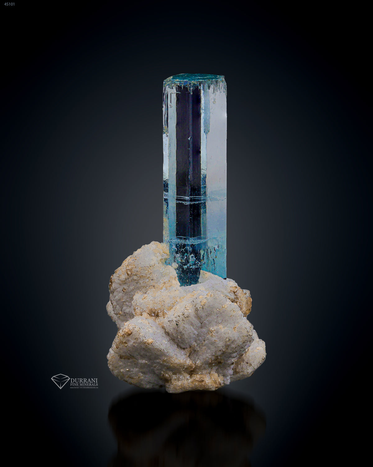 Aquamarine Crystal On Feldspar Matrix From Pakistan