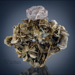 Bicolour Fluorite on mica from Nagar, Pakistan.