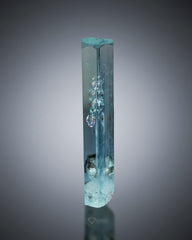 Transparent  Aquamarine with Helix inclusion from Pakistan