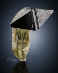 Impressive Double Terminated Anatase Crystal Perched  On Quartz Matrix