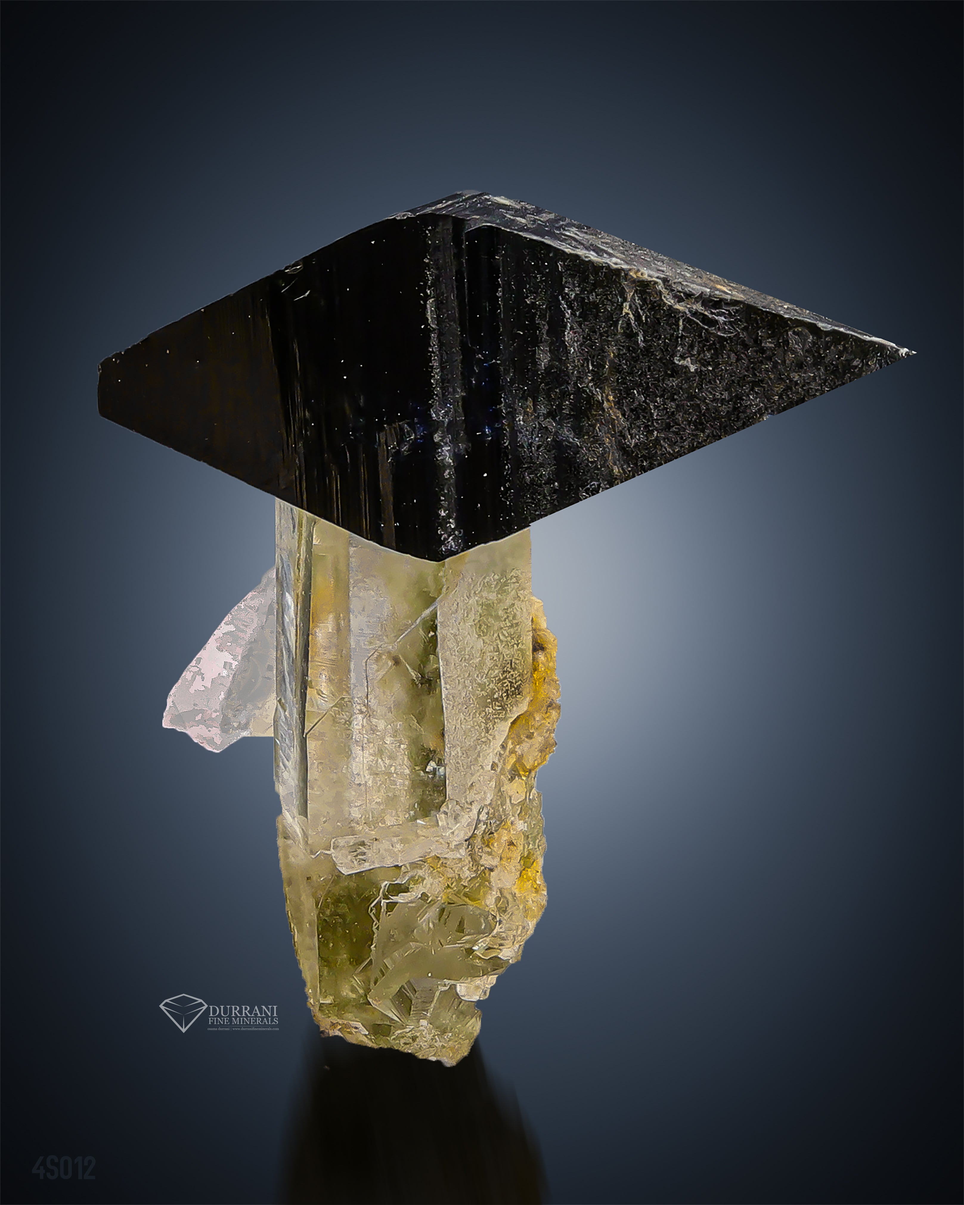 Impressive Double Terminated Anatase Crystal Perched  On Quartz Matrix