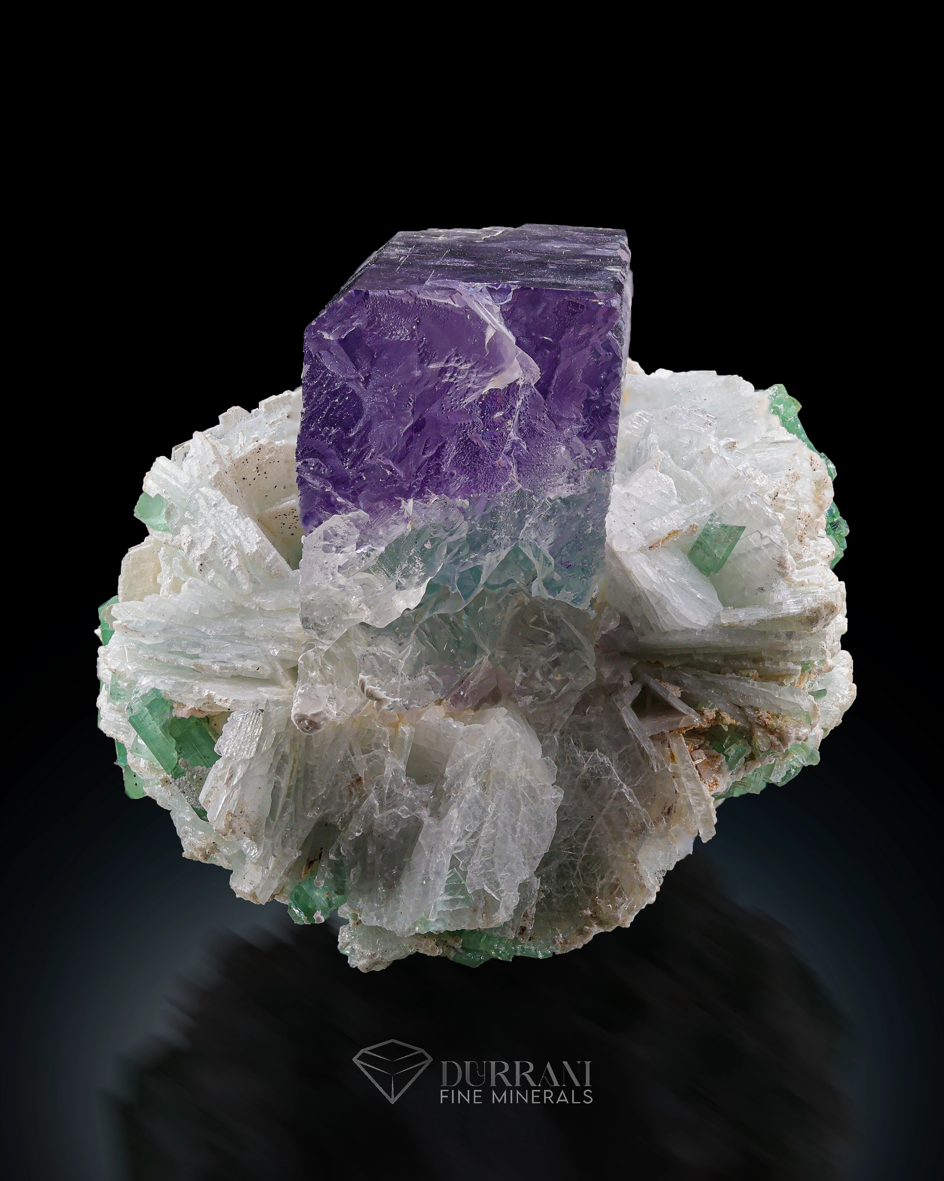 Beautiful DT Kunzite cobine with Green Tourmaline and Cleavelandite