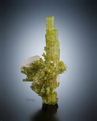 Gorgeous Bunch of Green Tourmaline With  Hambergite