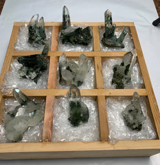 9 Pieces Batch Of Chlorite Quartz