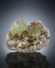 Green Fluorite on Muscovite from Nagar Pakistan