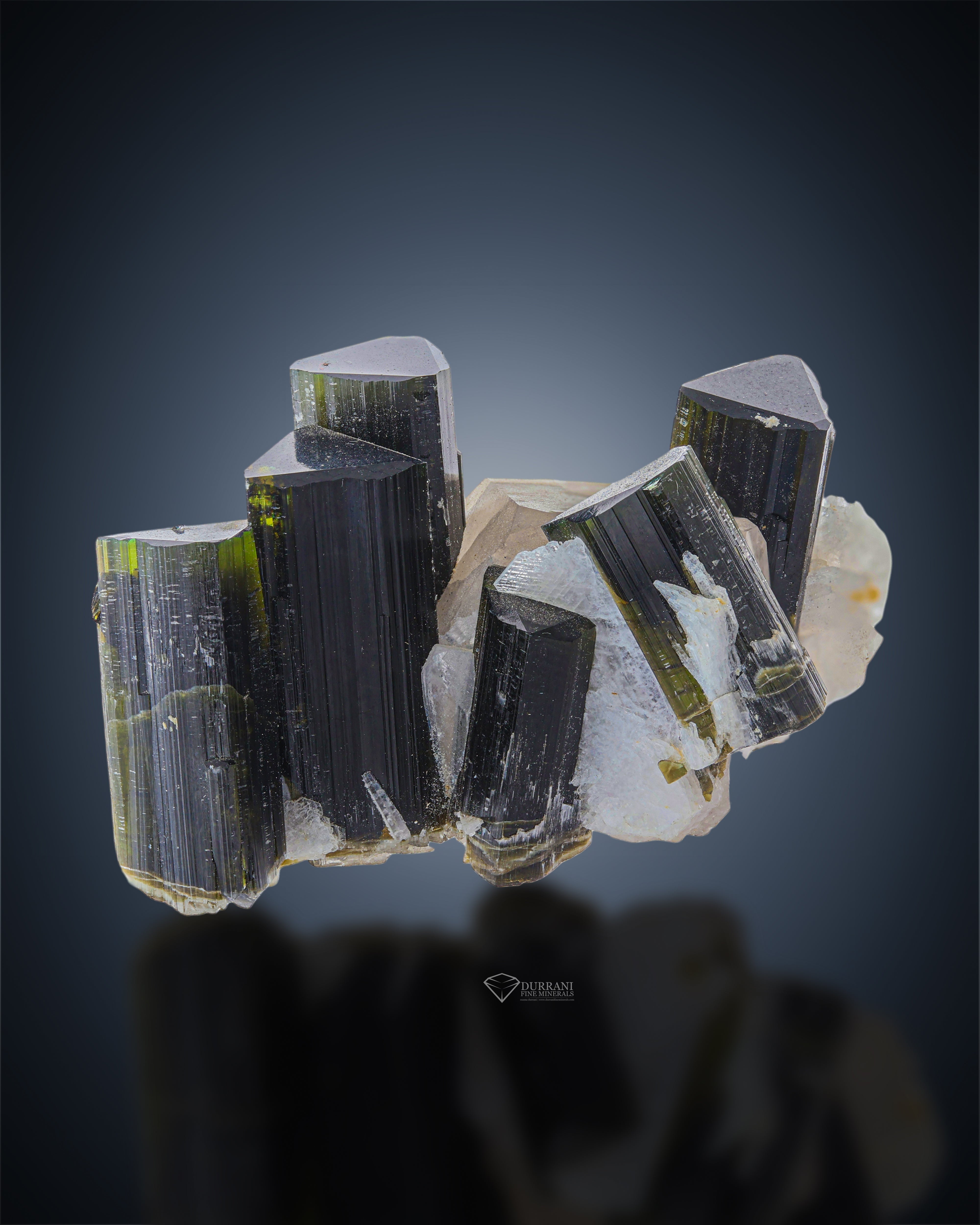 Greencap Tourmaline with Quartz and Albite